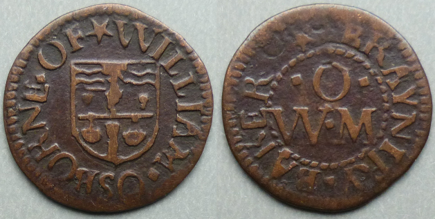 Braintree, William Osborne farthing token